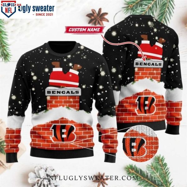 Custom Bengals Ugly Christmas Sweater With Funny Santa Claus