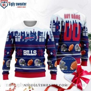 Custom Buffalo Bills Logo Ugly Sweater – Buffalo Bills Holiday Sweater