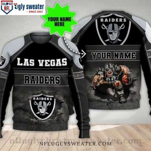 Custom Name Las Vegas Raiders Ulgy Sweater – Fun Gift Idea For Fan