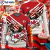 Custom Name Gold Under God Kansas City Chiefs Ugly Christmas Sweater