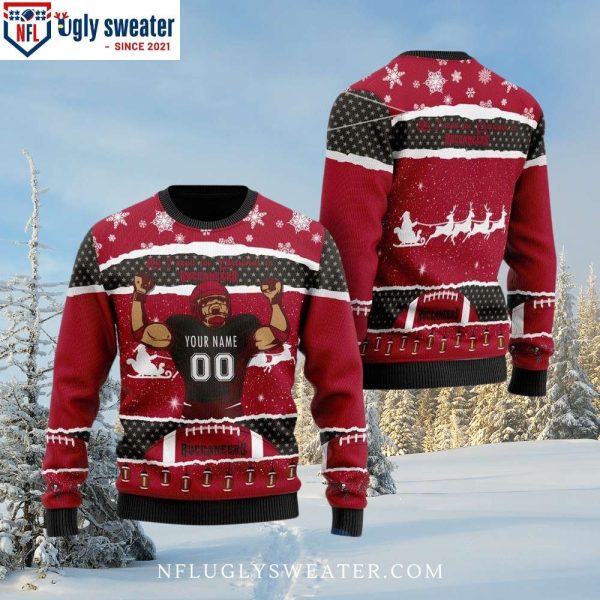 Custom Name Tampa Bay Buccaneers Football Ugly Christmas Sweater