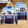 Minions And Wreath Tennessee Titans Christmas Sweater – Fun Holiday Design