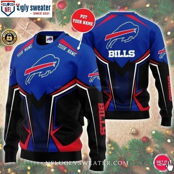 Customizable Buffalo Bills Ugly Christmas Sweater – Gifts For Fans