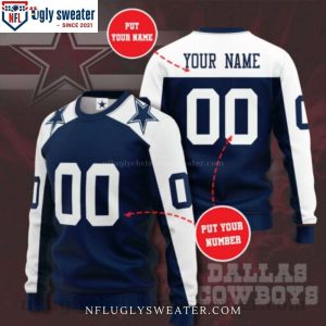 Customized Dallas Cowboys Logo Ugly Christmas Sweater – Great Gift For Cowboys Fans