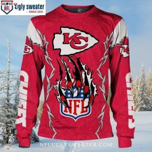 Customized Kc Chiefs Christmas Gifts – Special Logo Print Ugly Sweater