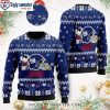 Deer Skull And Forest Graphic Ny Giants Ugly Christmas Sweater