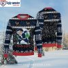 Baby Yoda Holding Houston Texans Football Ugly Xmas Sweater