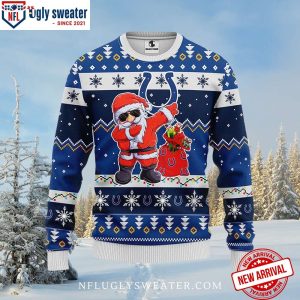 Dabbing Santa With Colts Logo Ugly Christmas Sweater