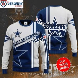 Dallas Cowboys Big Logo Pattern Ugly Christmas Sweater – Perfect Gift For Cowboys Fans