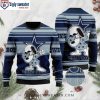 Get Festive With Cowboys Logo Print Ugly Christmas Sweater – Must-Have For Fans