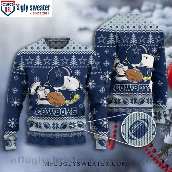 Dallas Cowboys Snoopy NFL Gift For Fans All Over Print Funny Xmas Sweaters