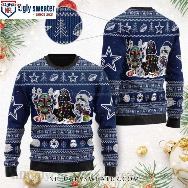 Darth Vade – Boba Fett Stormtrooper – Dallas Cowboys Star Wars Christmas Ugly Sweater