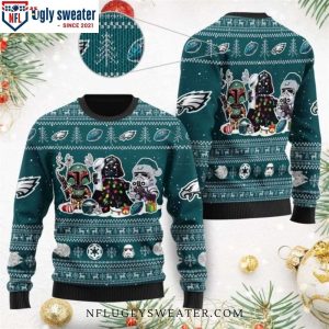 Darth Vader Boba Fett Stormtrooper Philadelphia Eagles Ugly Christmas Sweater