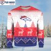 Cozy Up In Style – Denver Broncos Santa Skulls Christmas Sweater