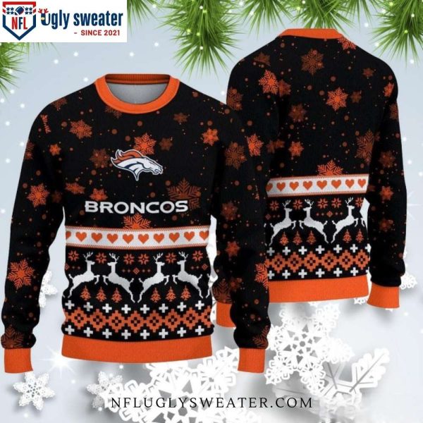 Denver Broncos Ugly Sweater – Embrace The Snowy Season With Festive Graphics