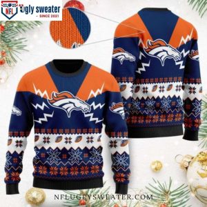 Denver Broncos Ugly Sweater With Football Team Logo – Perfect Gift For Him