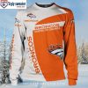 Broncos Ugly Sweater With Logo Print – Unique Denver Broncos Gifts