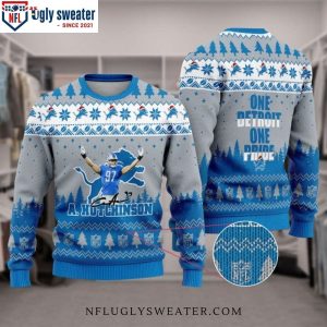 Detroit Lions Aidan Hutchinson Player Ugly Sweater – One Detroit One Pride