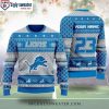 Detroit Lions Christmas Sweater – Cozy Logo Celebration