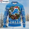 Detroit Lions Ugly Christmas Sweater With Freeway Design