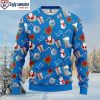 Detroit Lions Ugly Christmas Sweater – Symbol Wearing Santa Hat