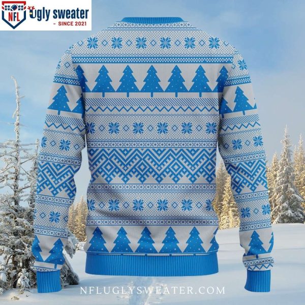 Detroit Lions Ugly Christmas Sweater – Tree Ball Christmas Graphic