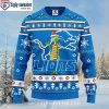 Detroit Lions Ugly Sweater With American Football Helmet Pattern