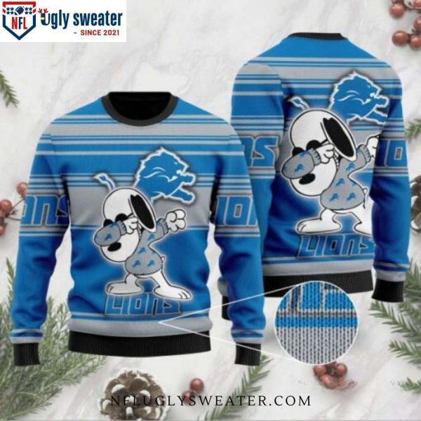 Detroit Lions Ugly Sweater – Show Your Team Pride With NFL Snoopy Design