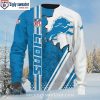 NFL Detroit Lions Logo Christmas Forrest Pattern Ugly Sweater