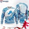 Personalized Lions Ugly Christmas Sweater – Custom Name And Fan Gifts