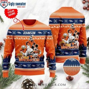 Disney Character Graphics Meet Denver Broncos – Ugly Sweater Bliss