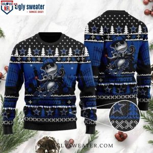 Disney Jack Skellington Halloween Holiday Party Dallas Cowboys All Over Print Ugly Christmas Sweater