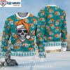 Stylish Pittsburgh Steelers Santa Skull Candy Cane Sweater