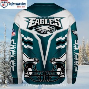 Dynamic Eagles Spirit NFL Philadelphia Eagles Logo All Over Ugly Christmas Sweater 2 1