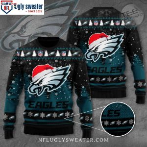 Eagles’ Festive Snowflakes – Philadelphia Ugly Christmas Sweater