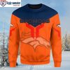 Cozy Up In Style – Denver Broncos Santa Skulls Christmas Sweater