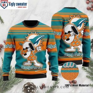 Festive Dolphins Snoopy Dabbing All Over Print Christmas Sweater