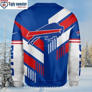 Festive Fanwear Buffalo Bills Ugly Christmas Sweater With Logo Print 2 3