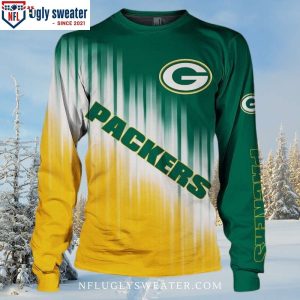 Festive NFL Green Bay Packers Logo Christmas Sweater For Fan