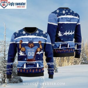 Football Player Tennessee Titans Christmas Sweater – Customizable Design