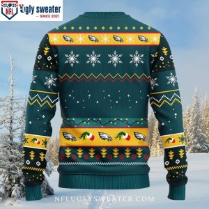 Funny 12 Grinch Xmas Day – Philadelphia Eagles Ugly Christmas Sweater