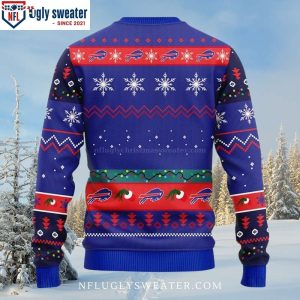 Funny 12 Santa Claus Grinch NFL Buffalo Bills Ugly Christmas Sweater 2 3