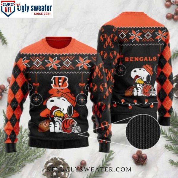 Funny Charlie Brown Peanuts Snoopy Cincinnati Bengals Ugly Sweater