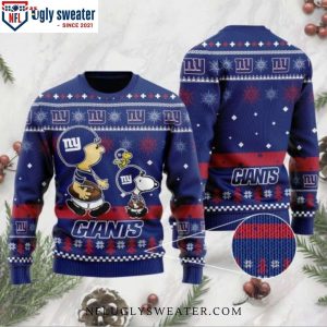 Funny Charlie Brown Peanuts Snoopy Ny Giants Christmas Sweater