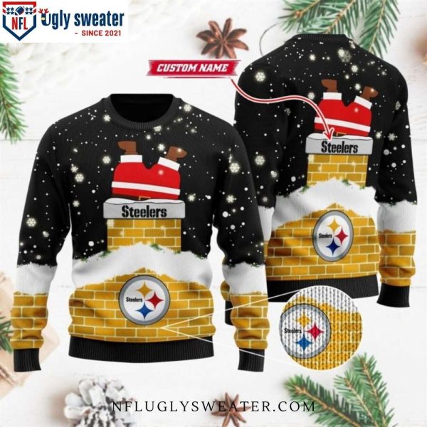 Funny Football Santa Claus Pittsburgh Steelers Ugly Sweater