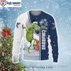 Dallas Cowboys Snoopy Rugby Player All Over Print Funny Xmas Sweaters, Dallas Cowboy Fan Gifts