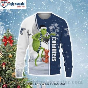 Funny Grinch And Max – Dallas Cowboys Ugly Christmas Sweater