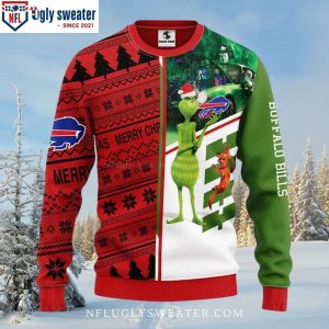 Funny Grinch And Scooby-Doo – NFL Buffalo Bills Ugly Christmas Sweater