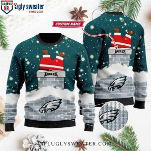 Funny NFL Philadelphia Eagles Santa Claus Ugly Christmas Sweater