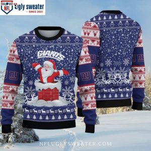 Funny Santa Claus Graphics Ny Giants Ugly Christmas Sweater